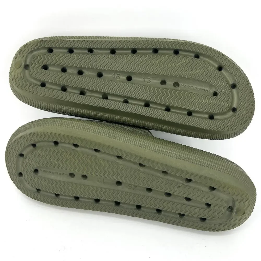 Cushionaire Mens Feather Cloud Foam Slides Sandals Green Size 13